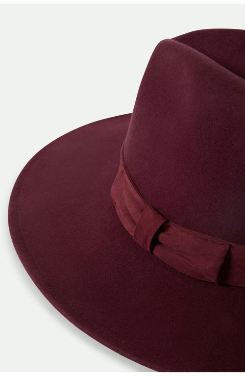 Brixton Layton Comfort Fedora In Burgundy
