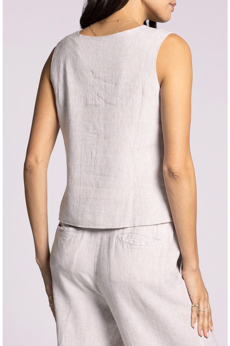 Anastasia Linen Blend Vest, Alternate, color, WHITE OAK