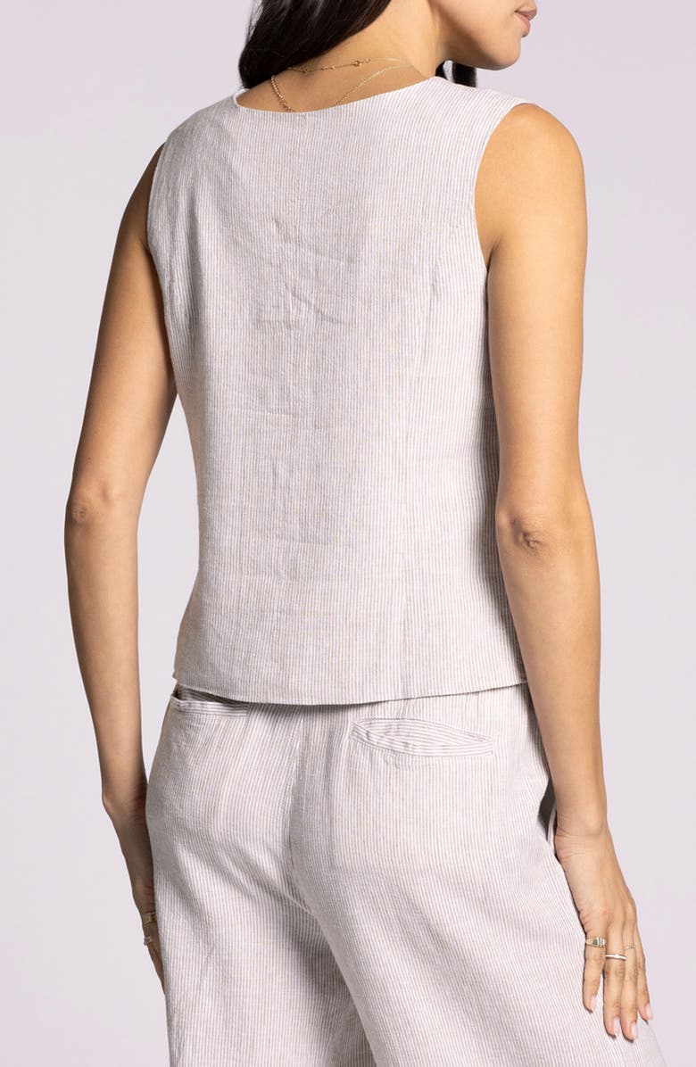 Thread & Supply Anastasia Linen Blend Vest, Alternate, color, White Oak
