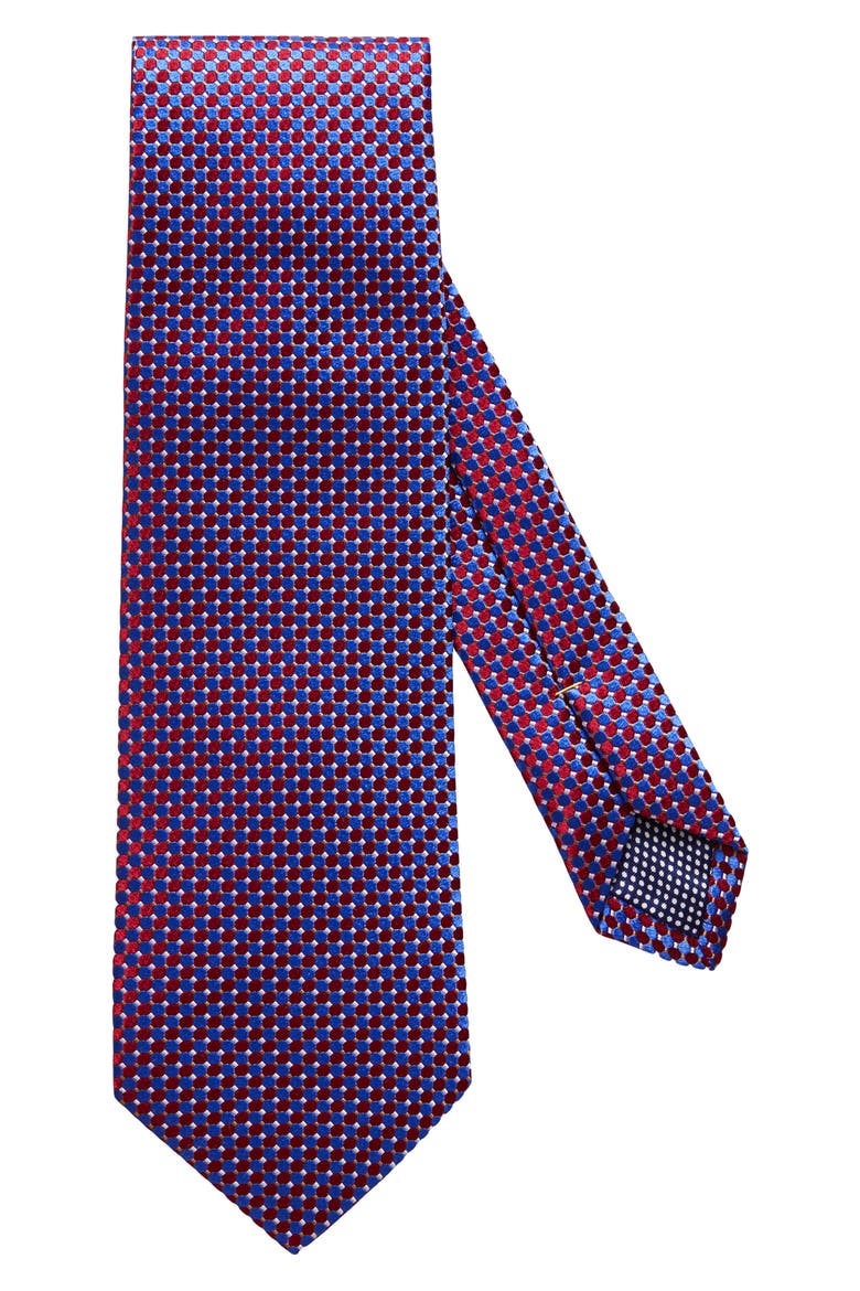Microdot Silk Tie, Main, color, PINK/BLUE