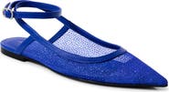 Free People Jules Glitter Mesh Pointed Toe Ankle Strap Flat