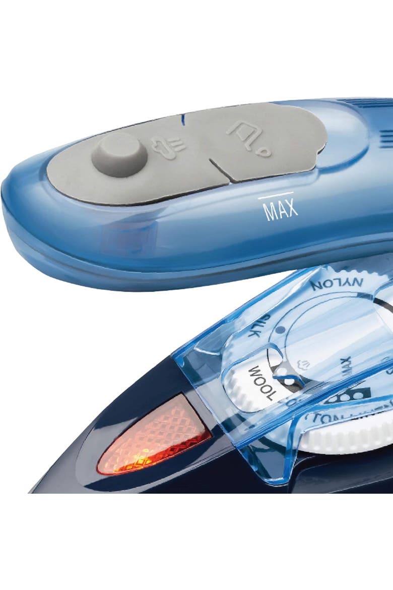 Dual-Voltage Nonstick Travel Steam Iron, Alternate, color, Blue