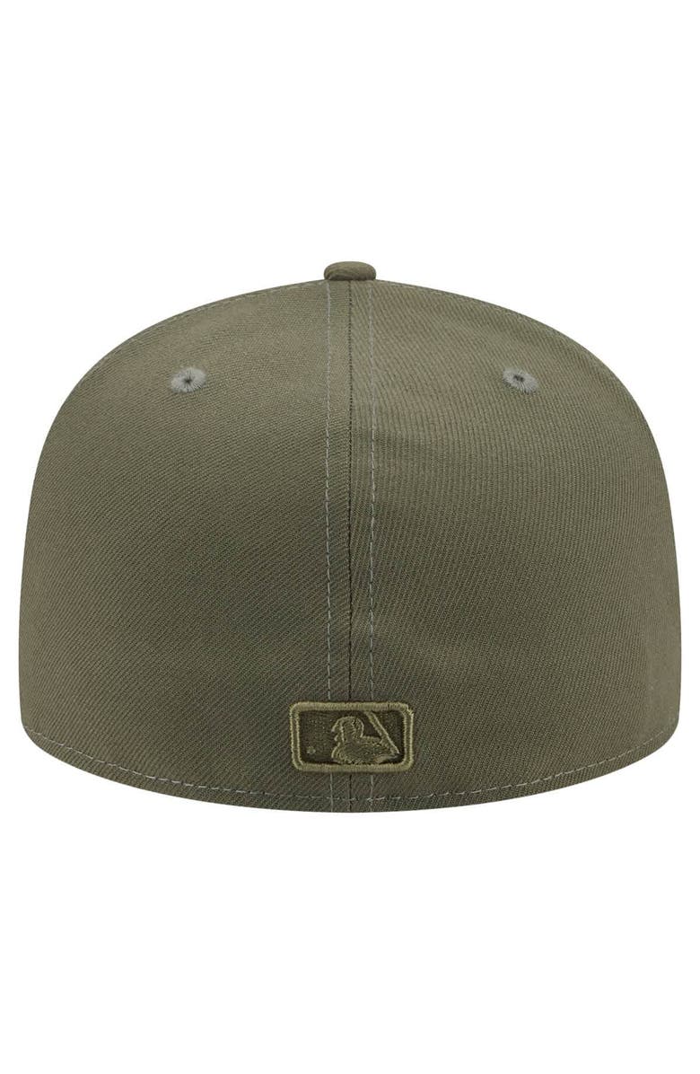 New Era Men's New Era Olive Seattle Mariners Color Pack A-Frame 59FIFTY Fitted Hat, Alternate, color, 