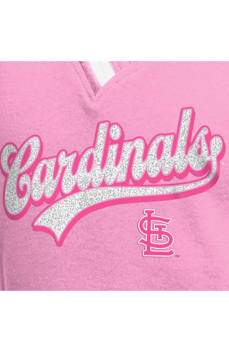 New Era Girls Youth New Era Pink St. Louis Cardinals Mommy & Me Raglan V-Neck T-Shirt, Alternate, color, Pink