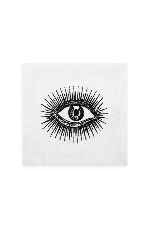 Jonathan Adler Eyes Cocktail Napkins In White