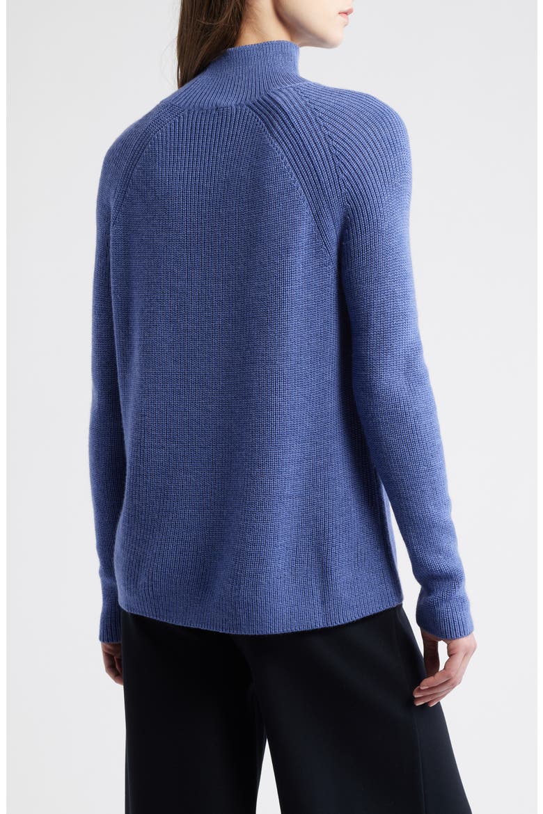 Raglan Sleeve Merino Wool Turtleneck Sweater, Alternate, color, PERIWINKLE