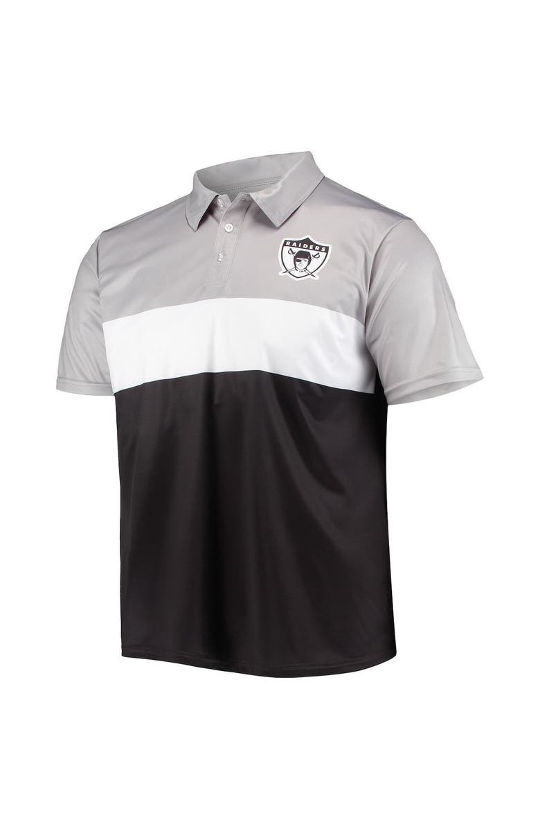 FOCO Men's FOCO Silver/Black Las Vegas Raiders Retro Colorblock Polo, Alternate, color, Gray
