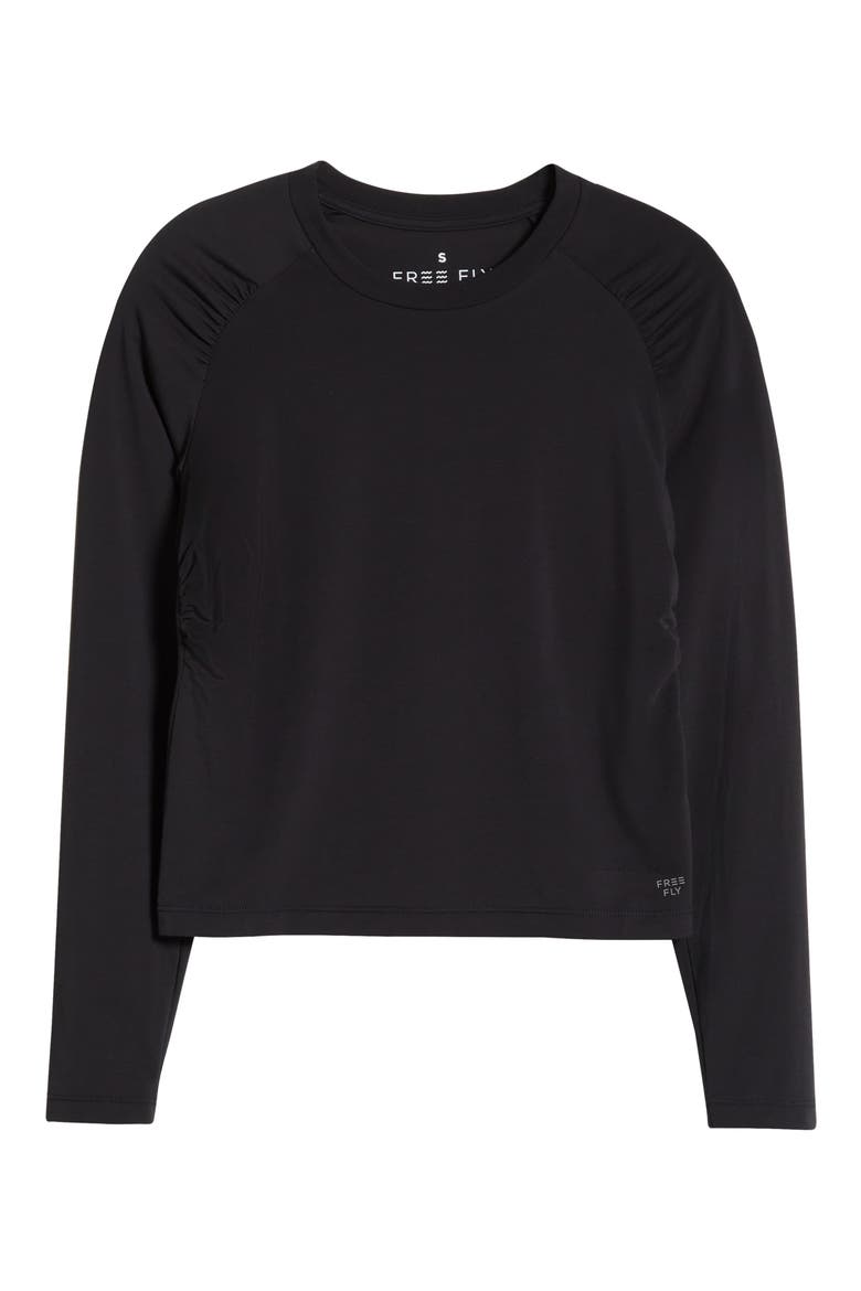 Elevate Long Sleeve Performance T-Shirt, Alternate, color, BLACK