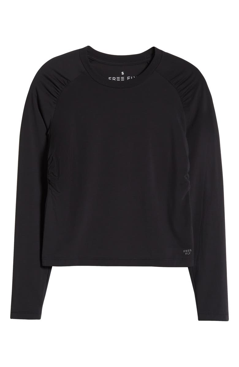 Free Fly Elevate Long Sleeve Performance T-Shirt, Alternate, color, Black