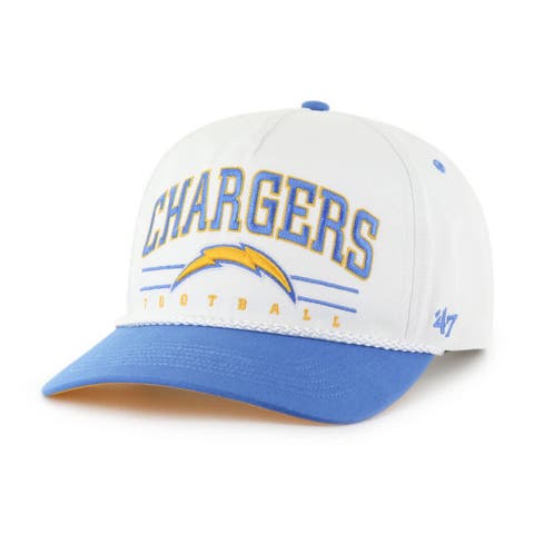Men's '47 White/Powder Blue Los Angeles Chargers Roscoe Two-Toned Hitch Adjustable Hat