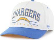 '47 Men's '47 White/Powder Blue Los Angeles Chargers Roscoe Two-Toned Hitch Adjustable Hat