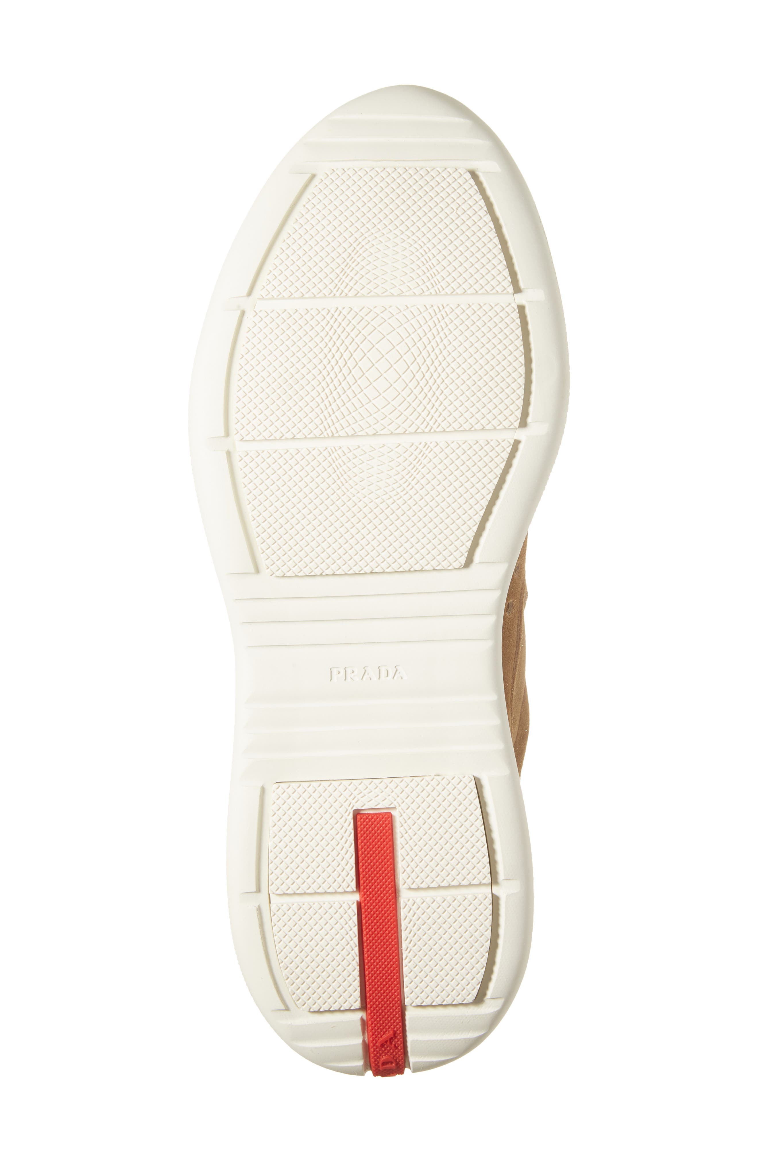 Prada America's Cup Suede Sneaker, Alternate, color, Cannela