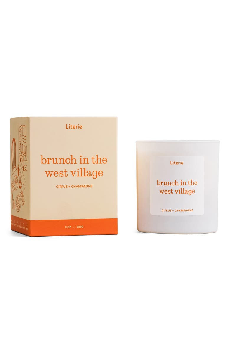 Literie Brunch in the West Village Candle, Alternate, color, Orange