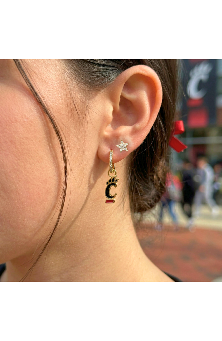 Color Shout University Of Cincinnati Pennant Pair Earring Set, Alternate, color, Yellow Gold