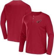 NFL X DARIUS RUCKER Men's NFL x Darius Rucker Collection by Fanatics Cardinal Arizona Cardinals Slub Jersey Henley Long Sleeve T-Shirt