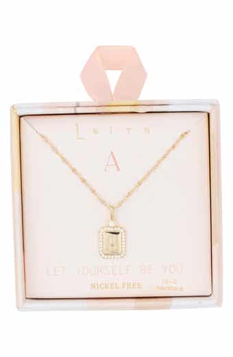 Leith Initial Pendant Necklace
