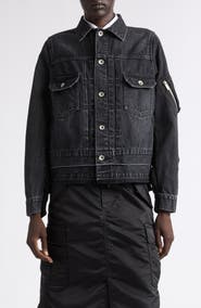 Sacai Denim & Nylon Twill Jacket