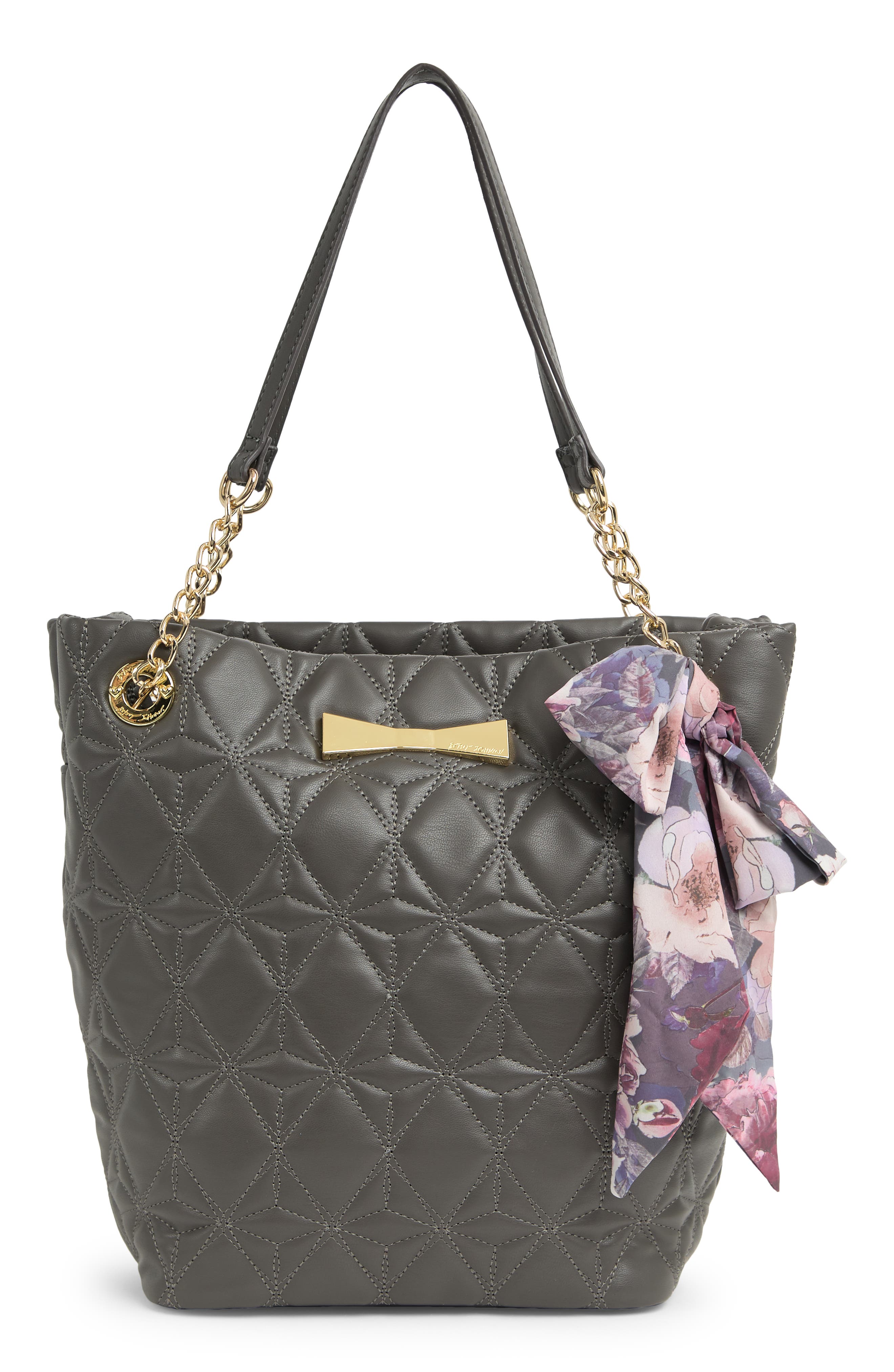 Betsey Johnson Lily Quilted Tote Bag, Main, color, 