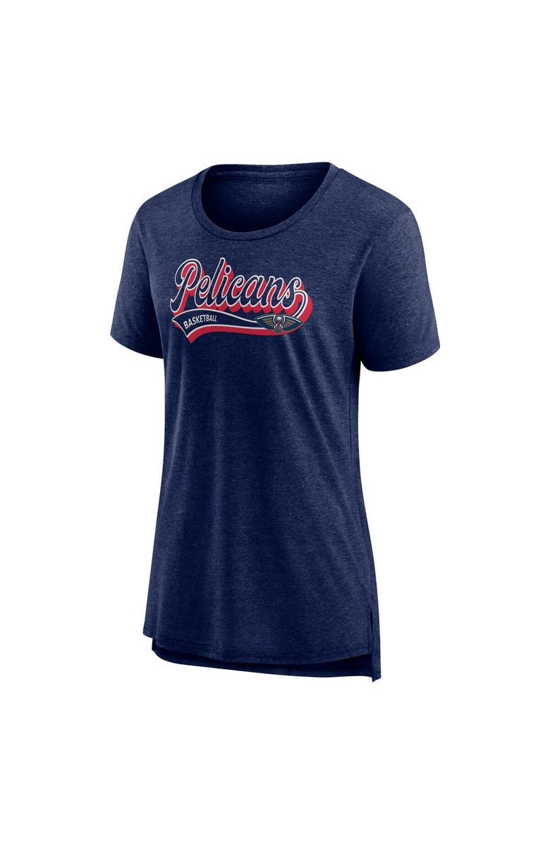 FANATICS Women's Fanatics Branded Heather Navy New Orleans Pelicans League Leader Tri-Blend T-Shirt, Alternate, color, Heather Navy