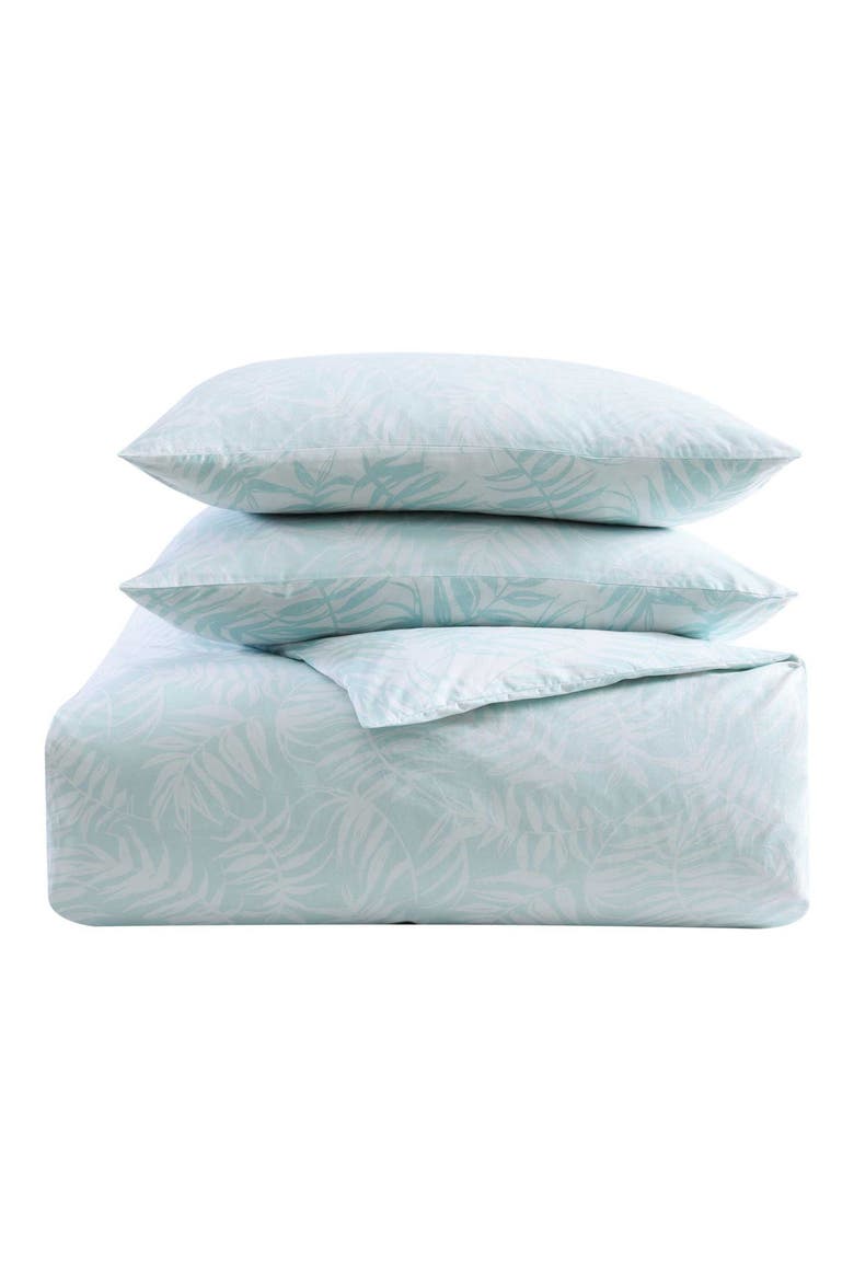 Art of Palms Comforter Set, Main, color, BLUE LAGOON