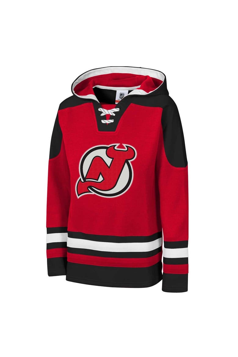 Youth Red New Jersey Devils Ageless Must Have Home V-Neck Pullover Hoodie, Alternate, color, Red