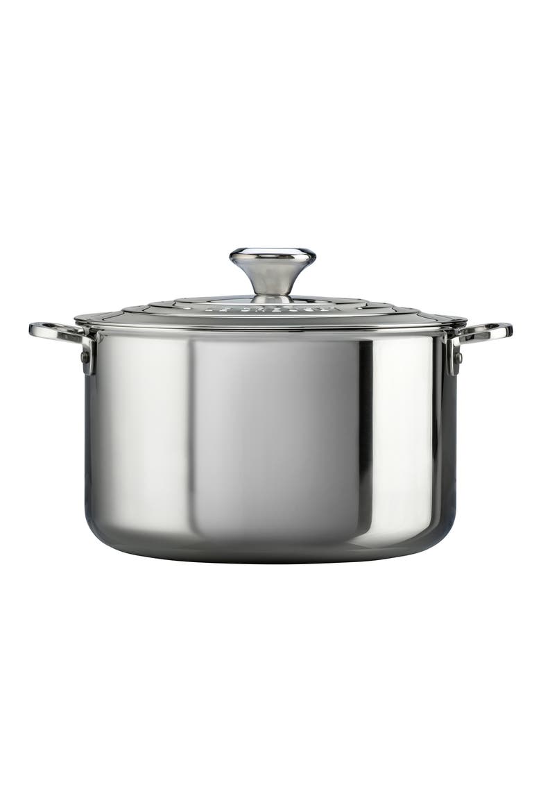 7-Quart Stainless Steel Stockpot with Lid, Alternate, color, STANLESS STEEL