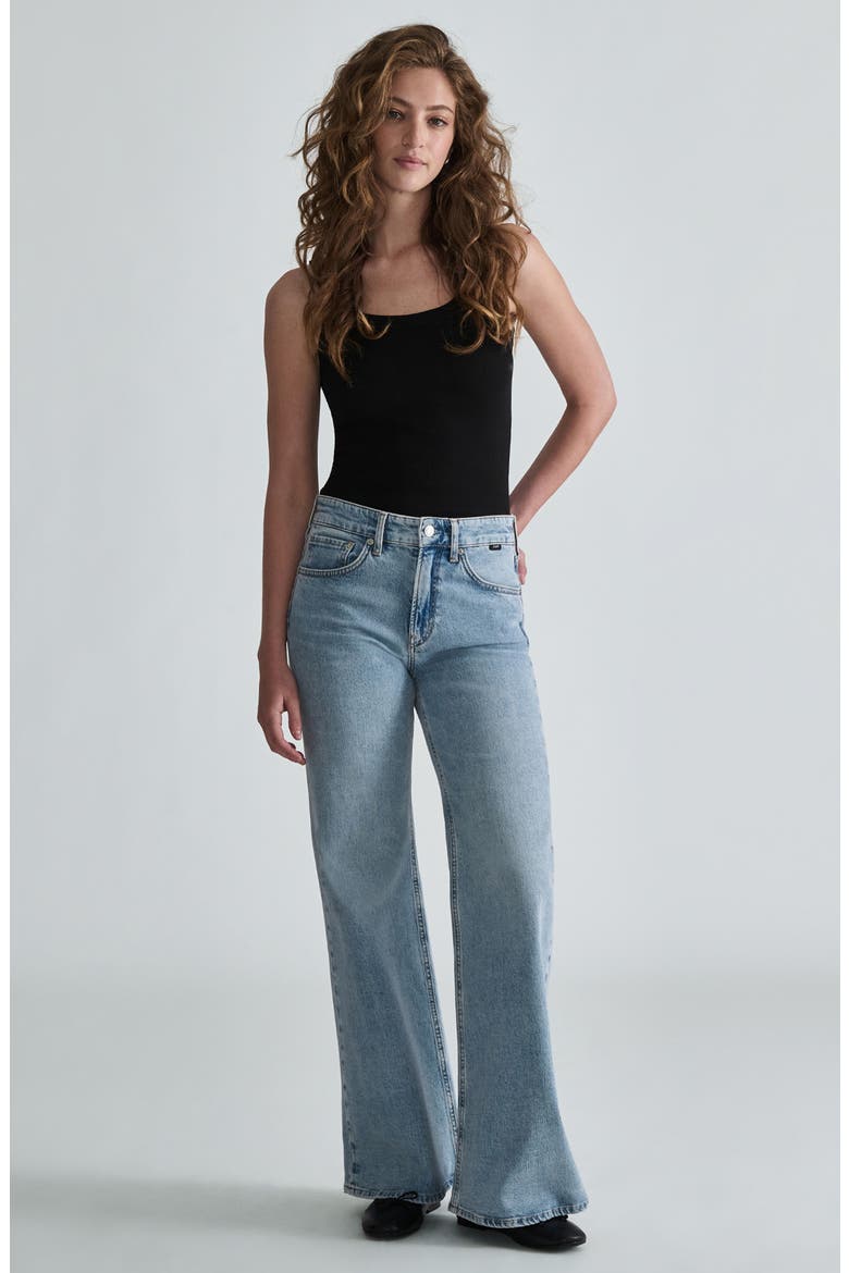 Grace Mid Rise Flare Jeans, Alternate, color, BLEACHED CLASSIC BLUE