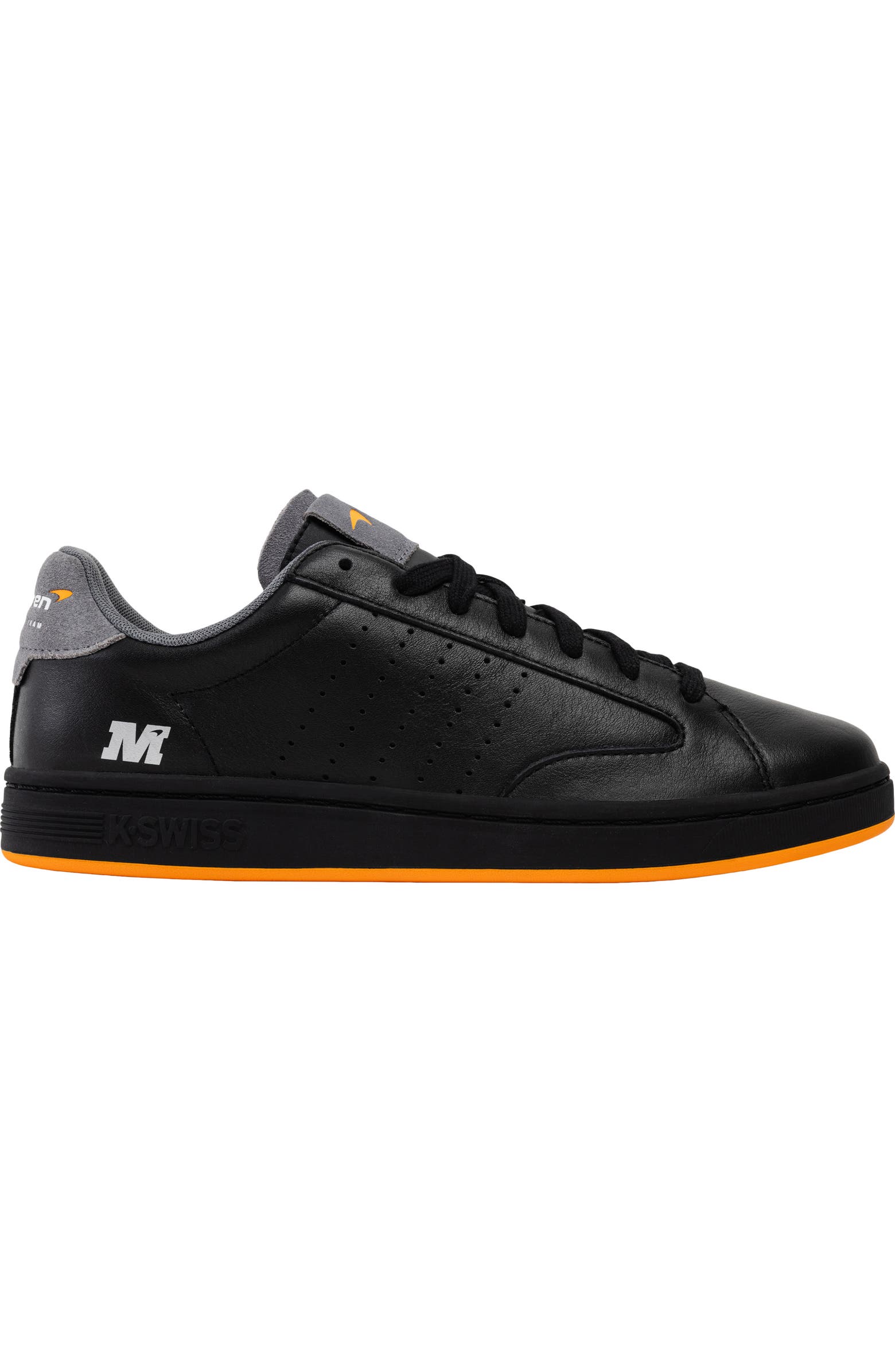 K-Swiss Slide SNDL X MCLAREN Sneakers voor heren, wit/zwart/papaya, 43 EU, Wht Black Papaya, 43 EU K-Swiss Slide SNDL X MCLAREN Sneakers voor heren, wit/zwart/papaya, 43 EU, Wht Black Papaya, 43 EU