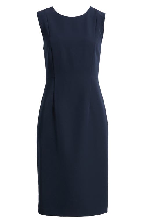 Kobi Halperin Meridian Twill Sheath Dress In Navy