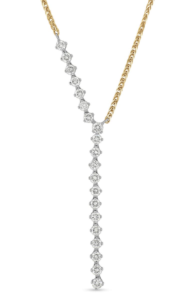 Bony Levy 18K Gold Liora Diamond Y-Necklace, Alternate, color, 18Kw Yellow Gold