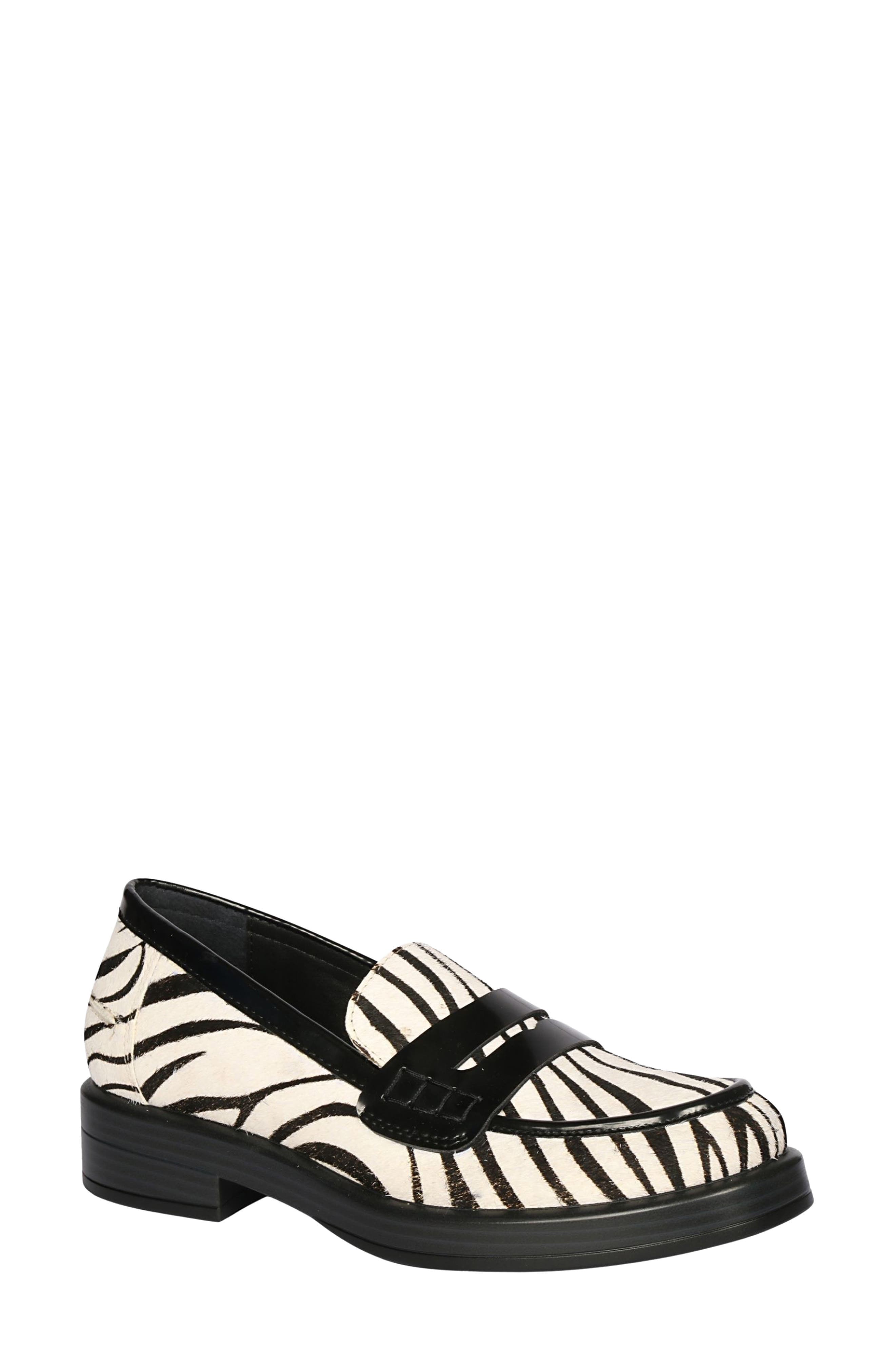 SAINT G Zuri Zebra Loafer, Main, color, Black/ White