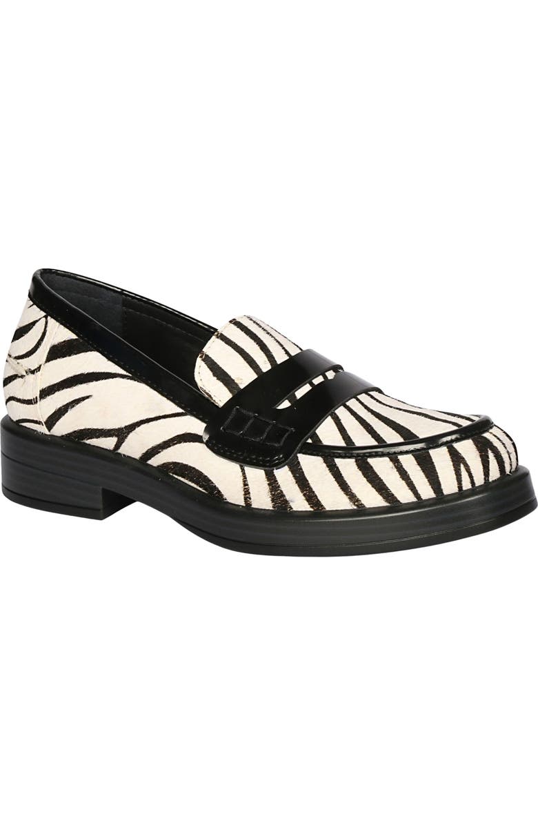 SAINT G Zuri Zebra Loafer, Main, color, Black/ White