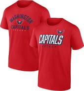 FANATICS Men's Fanatics Branded Red Washington Capitals Wordmark Two-Pack T-Shirt Set