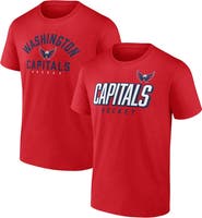 FANATICS Men's Fanatics Branded Red Washington Capitals Wordmark Two-Pack T-Shirt Set