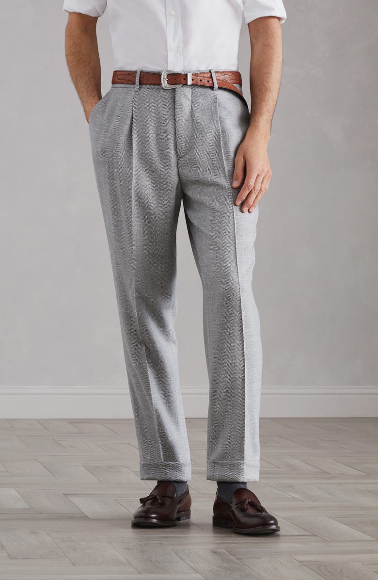 Brunello Cucinelli Chevron trousers, Alternate, color, 