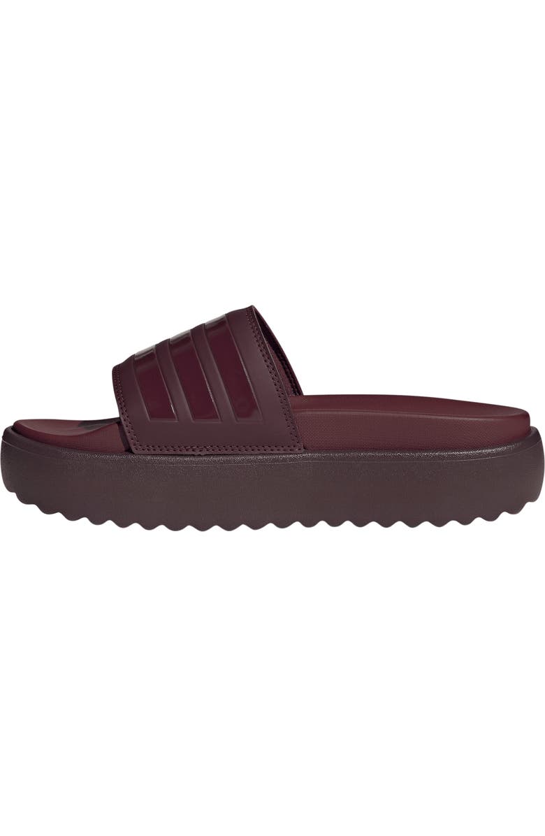 adidas Adilette Platform Slide Sandal, Alternate, color, Maroon/ Maroon/ Shadow Red