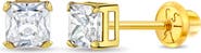 In Season Jewelry 14k Square Prong Set Earrings