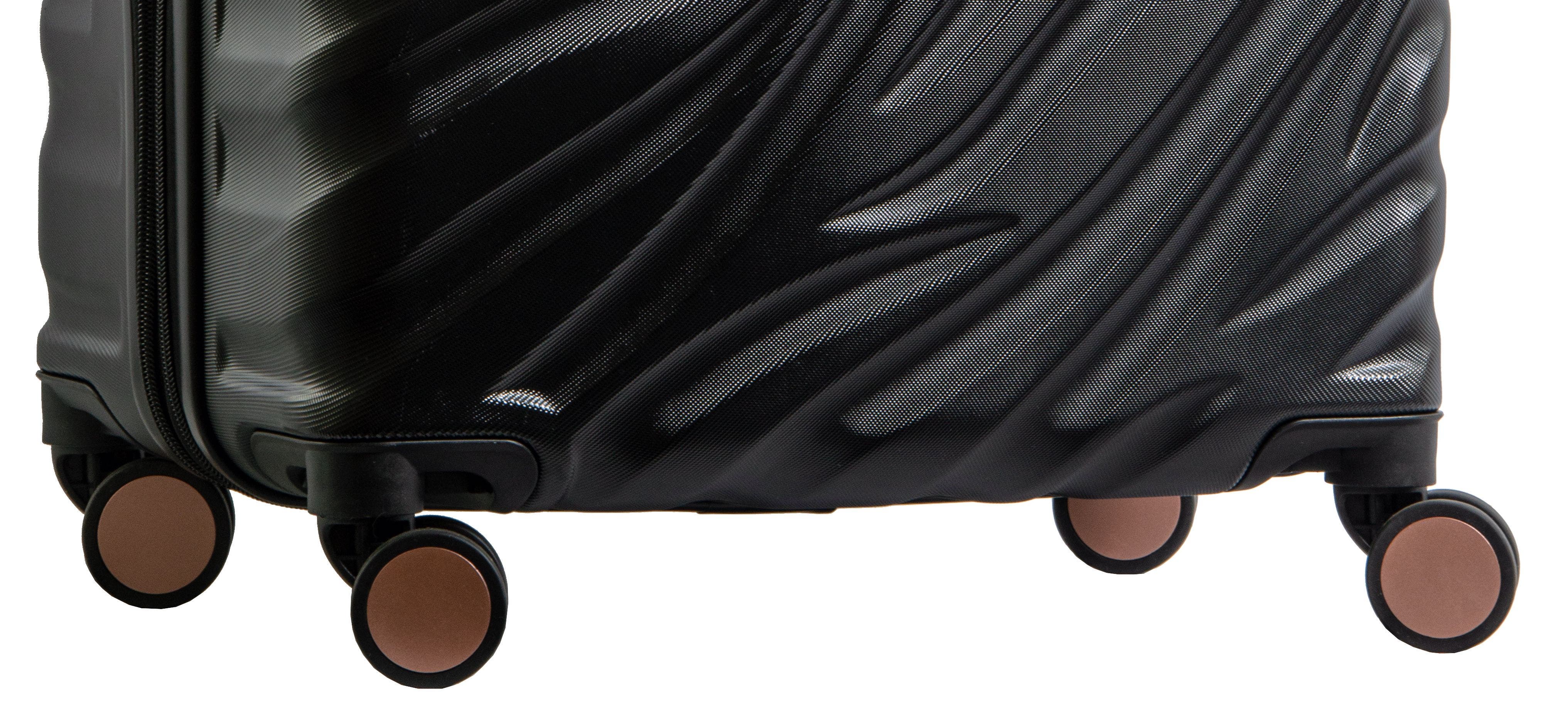 Delsey Paris Alexis Hardside 2-Piece (21"/29") Expandable Spinner Luggage Set, Alternate, color, Black/Rose Gold