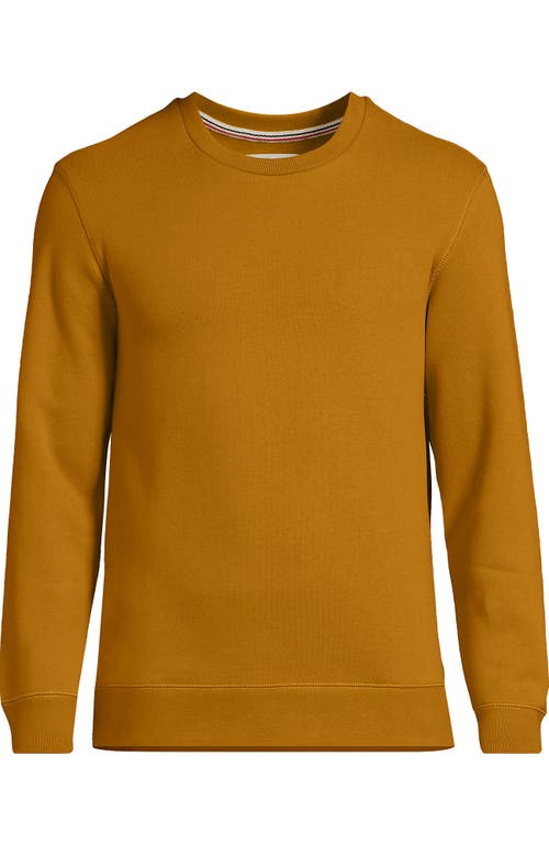 Lands' End Long Sleeve Serious Sweats Crewneck Sweatshirt In Brown