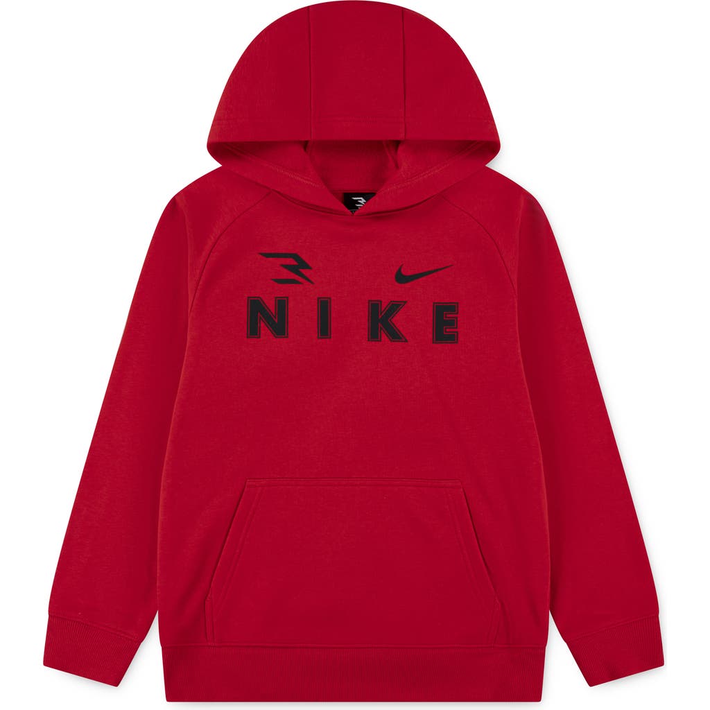 3 Brand Kids' Triple Logo Hoodie In Red