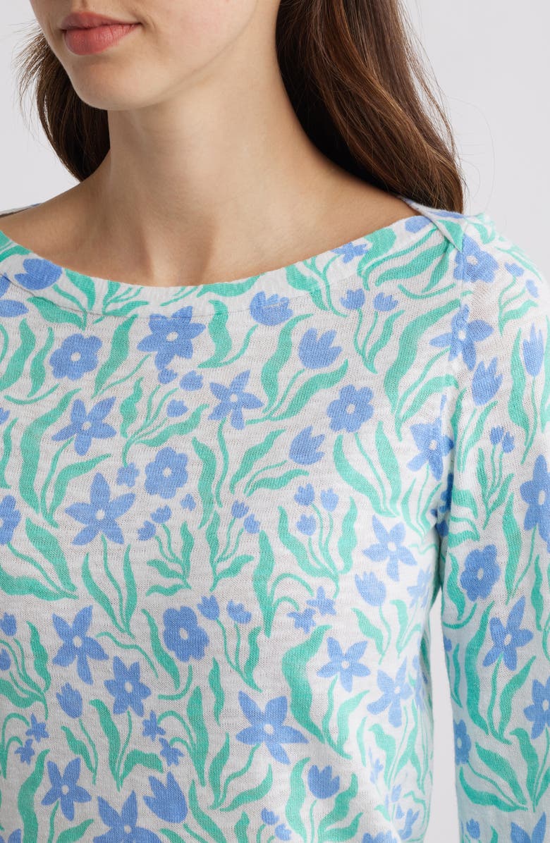 Hatley Floral Envelope Neck Sweater, Alternate, color, 