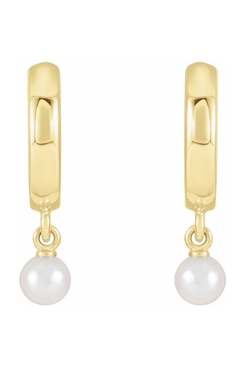 Cultured Seed Pearl Hoop Earrings in 14K Gold, Main, color, Gold