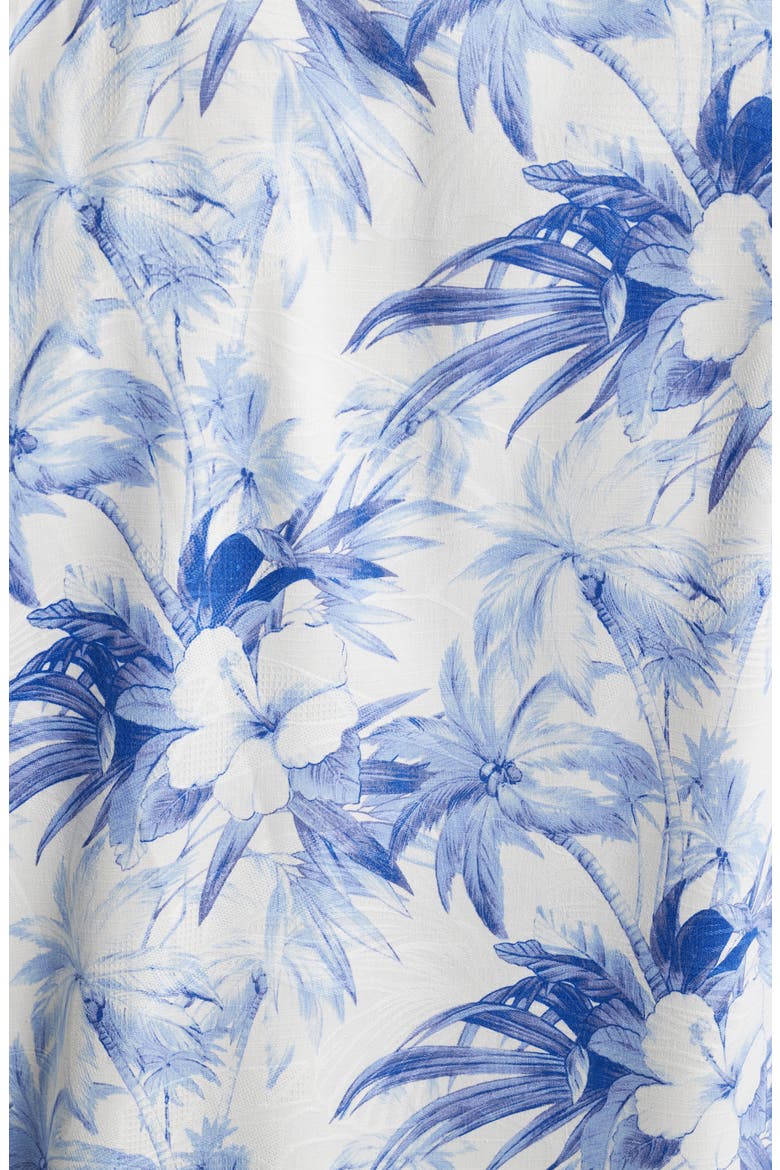 Palmeras Party Print Silk Blend Camp Shirt, Alternate, color, GENTLE VIOLET