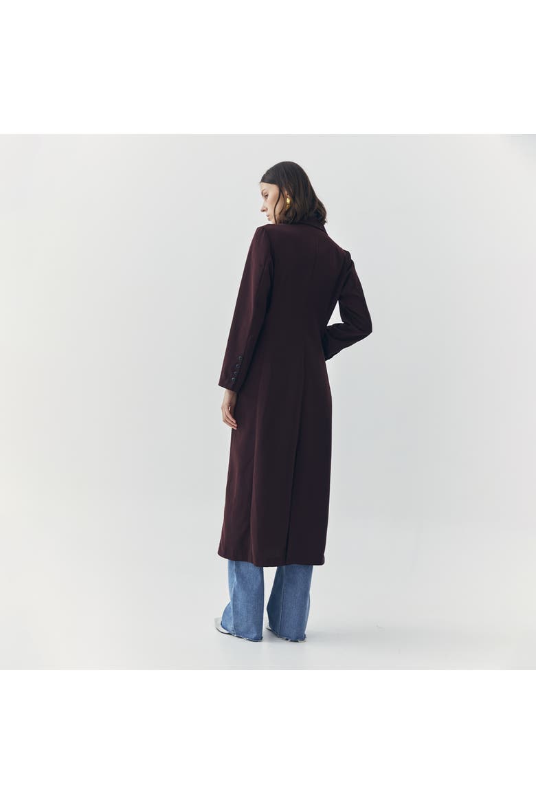 Lila Long Outerwear, Alternate, color, Burgundy