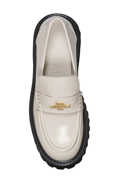 Karl Lagerfeld Paris Gwen Logo Faux Leather Loafer In Animal Print