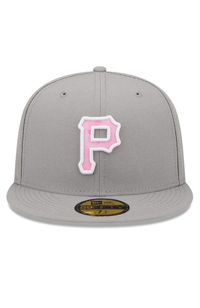 New Era Men's New Era Gray Pittsburgh Pirates 2022 Mother's Day On-Field 59FIFTY Fitted Hat, Alternate, color,