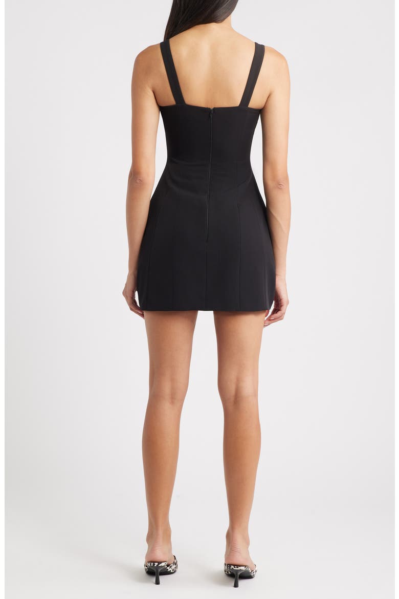 Frame A-Line Minidress, Alternate, color, BLACK