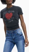 Desigual Heart Cotton Graphic T-Shirt