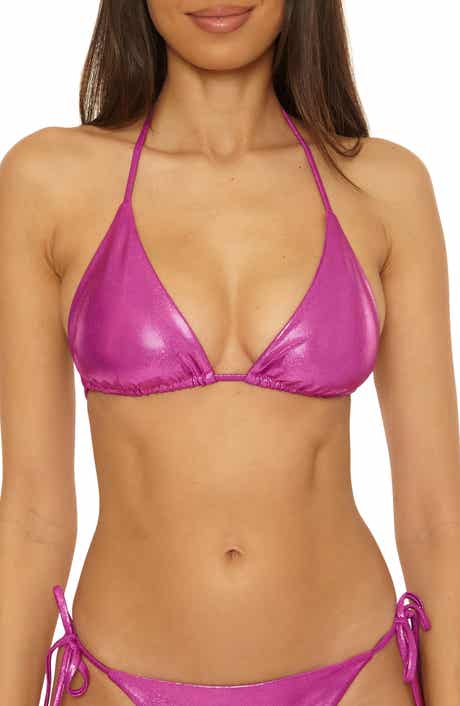 Liquid Metal Triangle Bikini Top