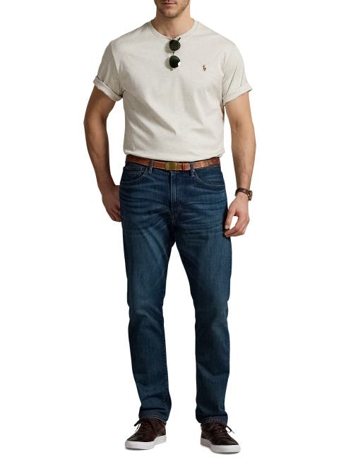 Polo Ralph Lauren Classic Fit Jersey V-neck T-shirt In American Heather
